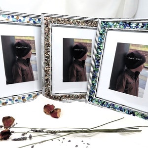 Tropical Frame, White Picture Frame, Nautical Frame, Distressed White Frame, Seashell Frame, 8x10 and 5x7 Frames, Beach Accent Frame