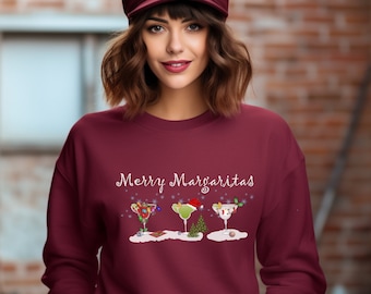 Maglietta di Natale: Maglietta per feste natalizie Merry Margaritas