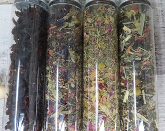 Herbal Tea Gift Sampler Set, loose leaf herbal tea, gift set, hand blended loose-leaf teas