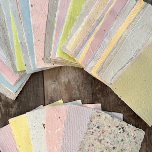 Handmade Deckle Edge Paper: Textured Upcycleed, Recycled Art Paper