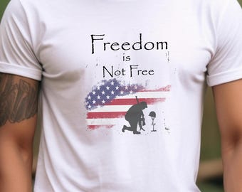 America, Freedom Shirts, Military,  Soldier Memorial, Flag T-shirts