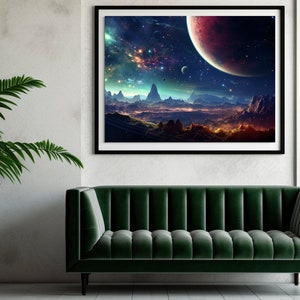 Kosmische digitale kunstwerken