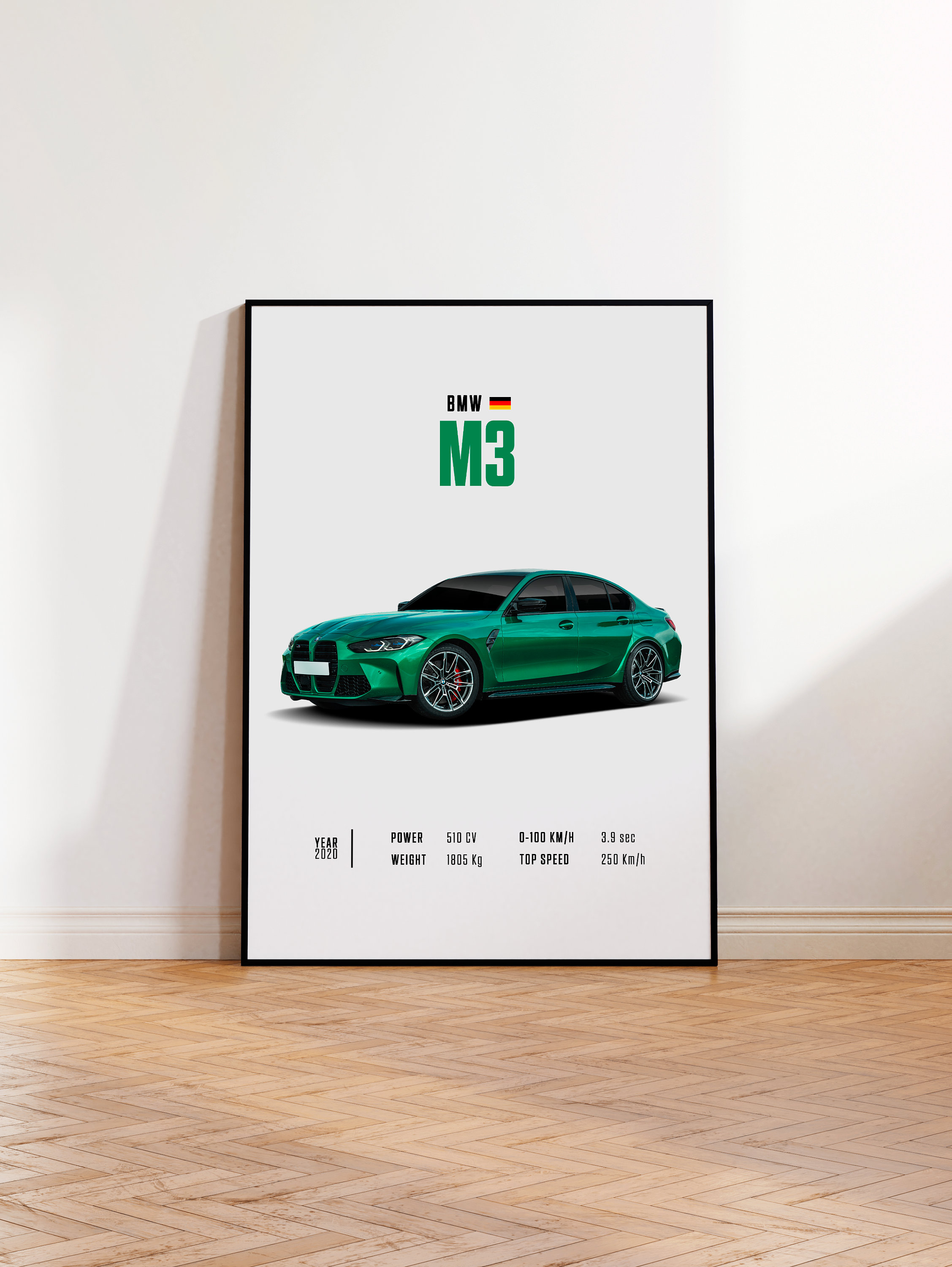 ▷ Tableau mural avec une BMW M3