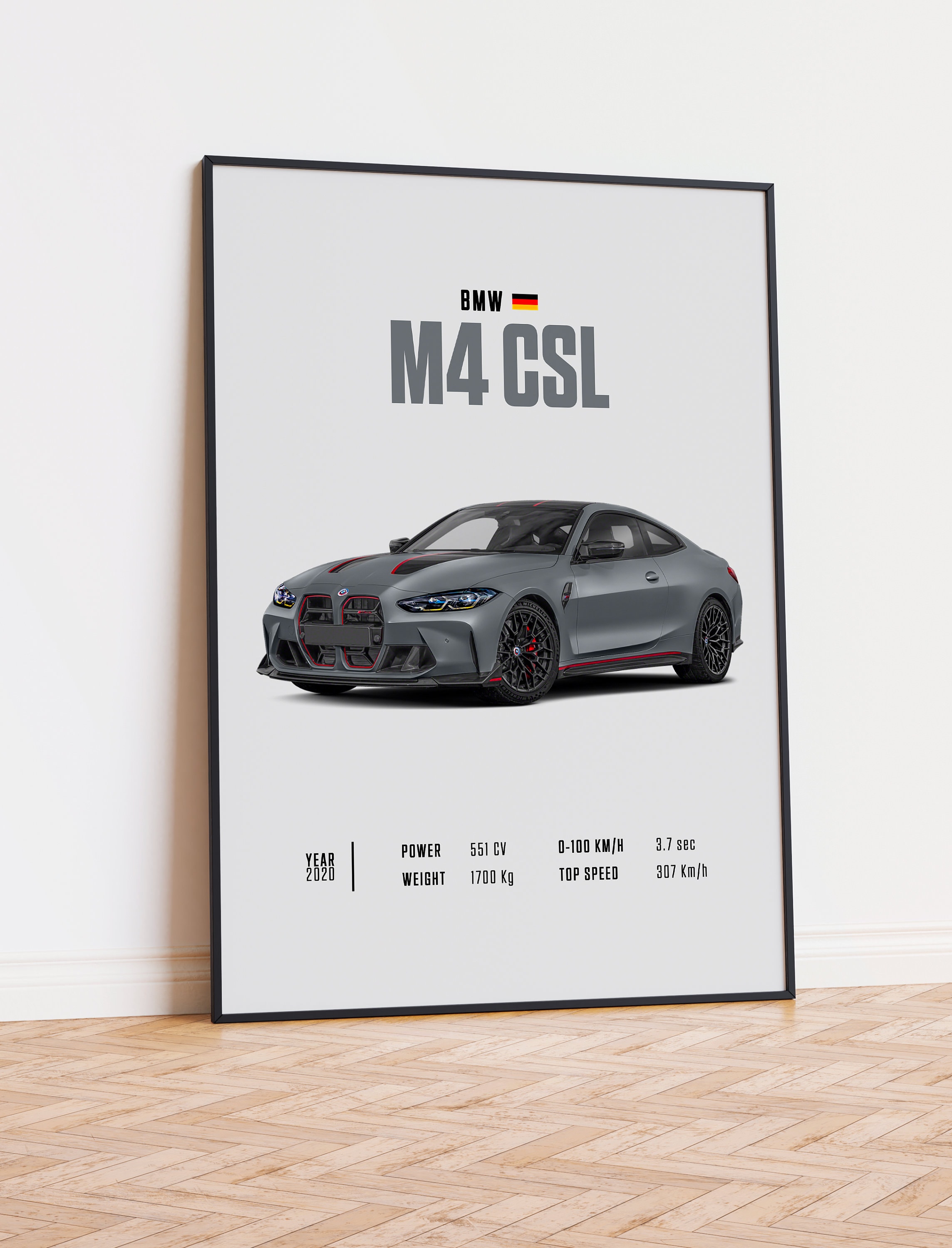 Car Poster Bmw M4 Csl Car Poster Print Classic Car Wall Art