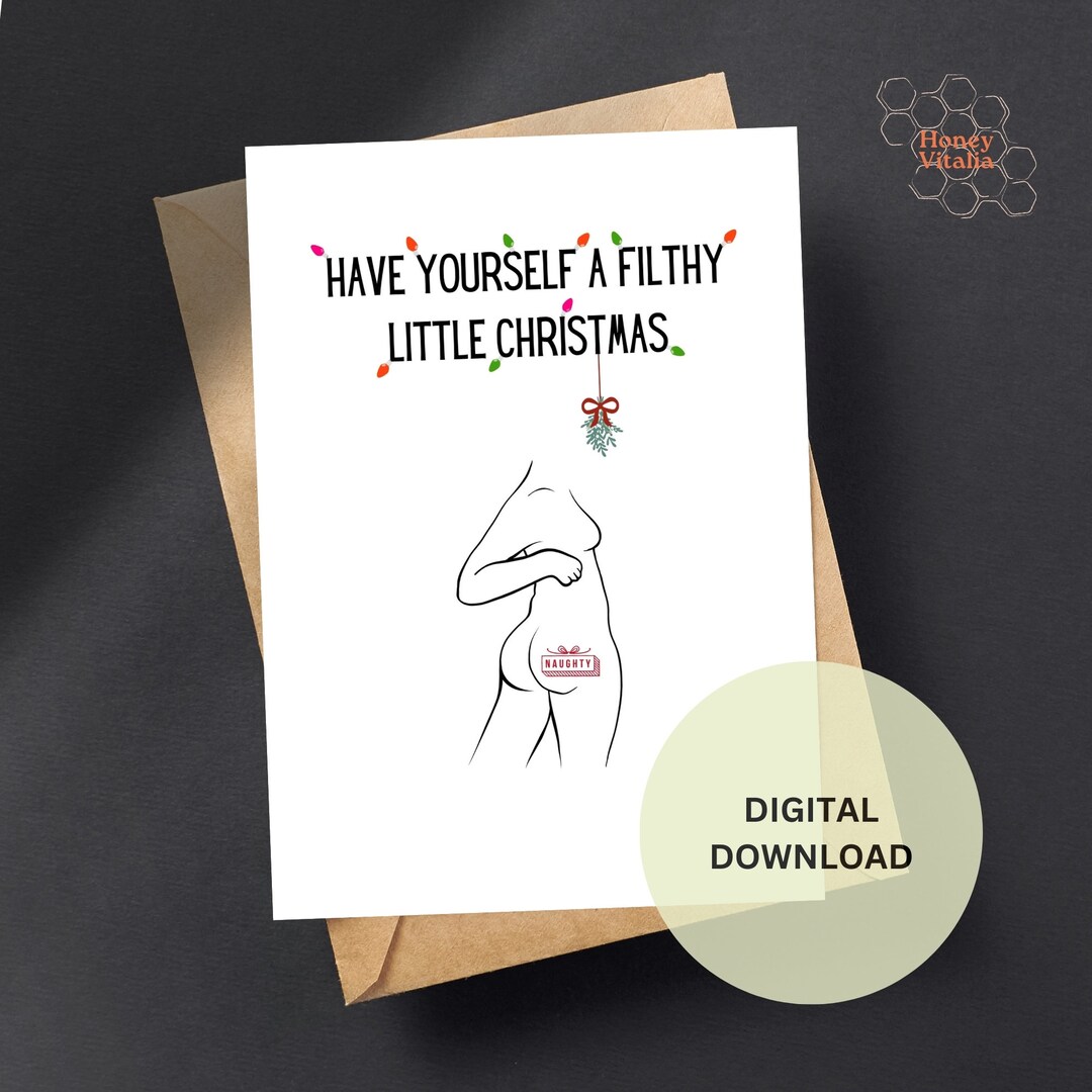 Printable Christmas Card Adult Christmas Card Instant - Etsy Australia
