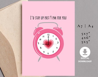 Anniversary Card, Punny Card, Funny, Printable Art, Instant Download, Love, Romantic Gifts, A7, A4, Envelope Templates
