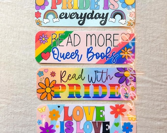 Pride Bookmarks, Laminated Cardstock, Reading Accessories
