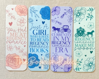 Regency Romance Bookmarks, Floral Laminated Cardstock