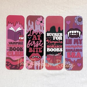 vampire romance bookmarks, vampires, romance books, trope bookmarks, reading accessories
