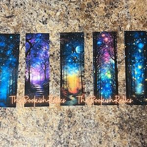Night sky bookmarks, sunset bookmarks, firefly bookmarks