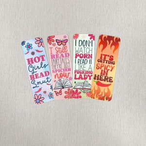 Smut bookmarks, romance bookmark, spicy book mark, reading, bookmarks
