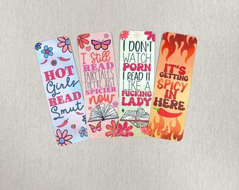 Smut bookmarks, romance bookmark, spicy book mark, reading, bookmarks