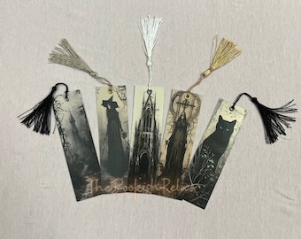 Gothic bookmarks, witchy bookmarks, spooky bookmarks