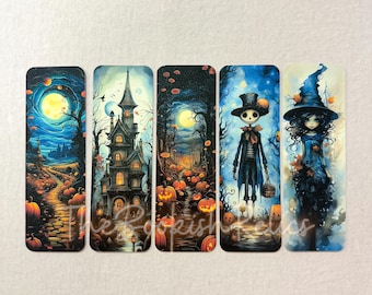 Halloween bookmarks, spooky bookmark, pumpkin bookmarks