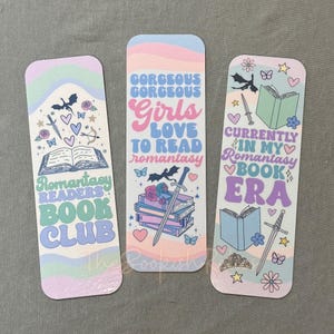 Romantasy Bookmarks, Romance bookmark, fantasy trope bookmarks, romantasy era bookmark