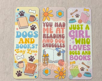 dogs bookmarks, puppy bookmarks, dog lovers gifts, reading accessories