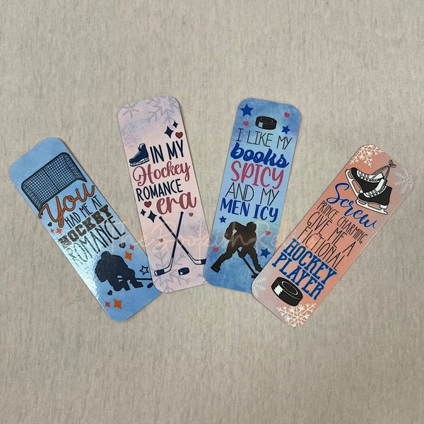 Hockey romance bookmarks, trope bookmark, romance bookmarks
