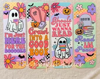 spooky bookmarks, Halloween bookmark, fall, ghosts