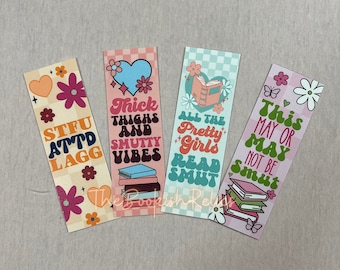 Stufattdlagg bookmark, smut bookmarks, retro girl book mark, romance reading accessories