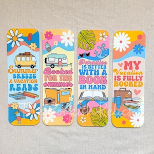 vacation bookmarks, summer reading accessories, book lovers gifts