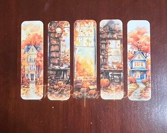 Autumn bookmarks, leaves bookmark, book mark