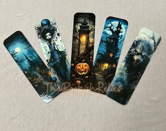 Werewolf bookmarks, dark bookmarks, spooky bookmarks, goth bookmarks