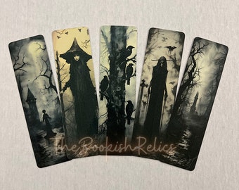 Gothic bookmarks, dark bookmark, crows book mark, witchy bookmark, spooky bookmarks