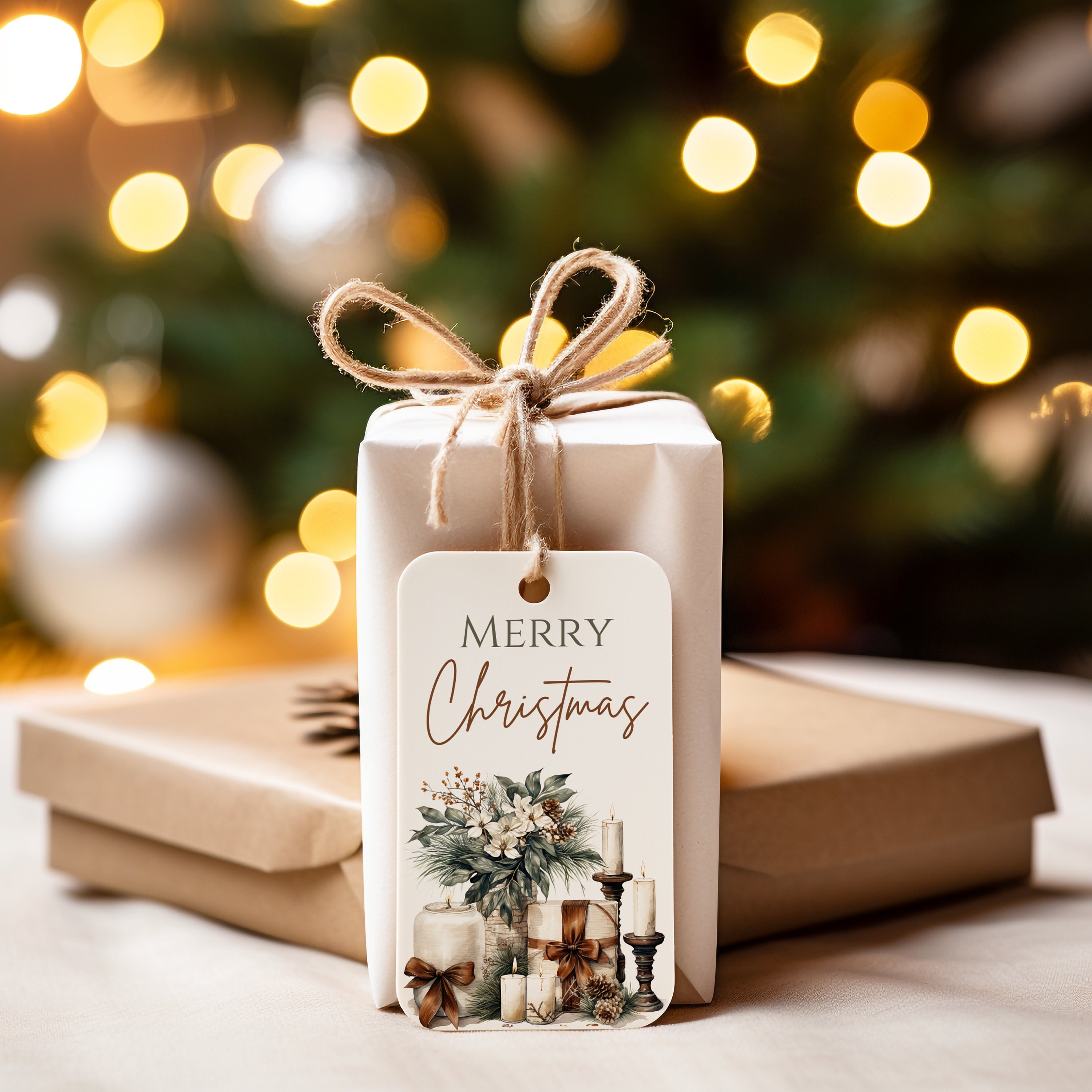 Merry Christmas Gift Tag Printable, Printable Christmas Gift Tag ...