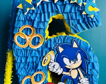 Pinata pinjata SONIC THE HEDGEHOG + pack of paper confetti