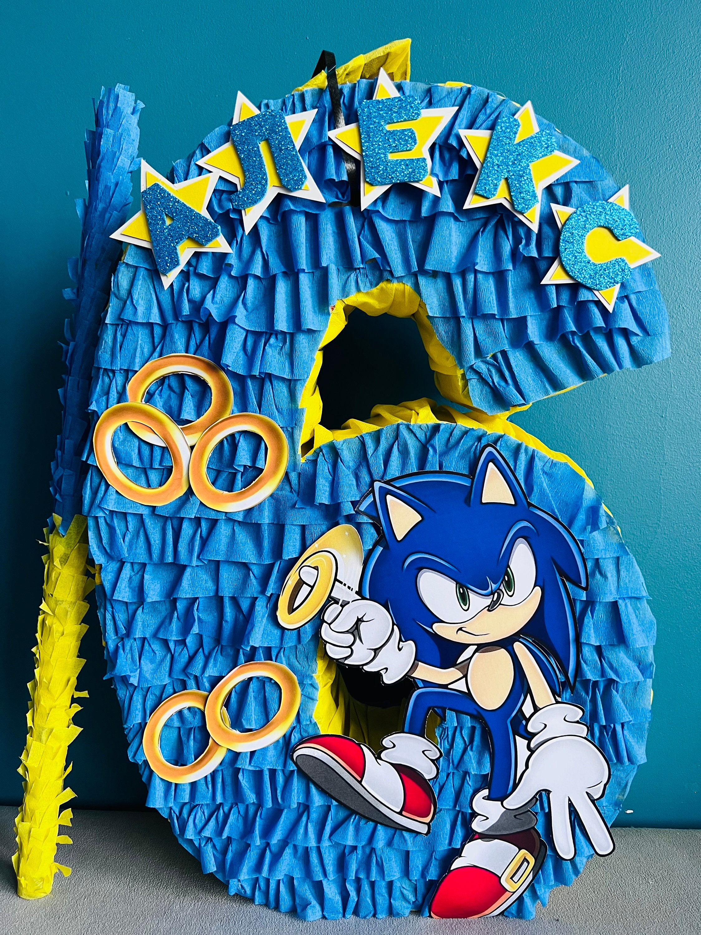 Piñata Sonic 80 Cm Videojuego Fiesta Decoración