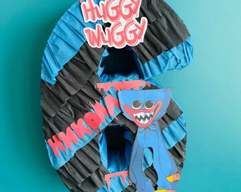 Piñata inspirada en Huggy Wuggy