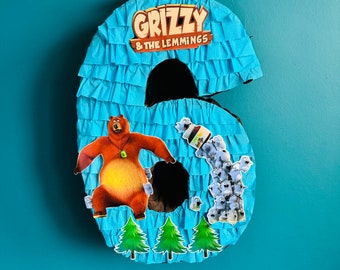 Grizzy and the lemmings inspired pinata