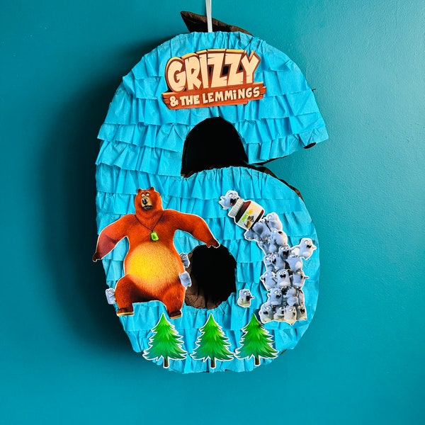 Grizzy und die Lemminge inspirierten Pinata