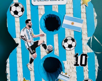 Leo Messi football number themed pinata