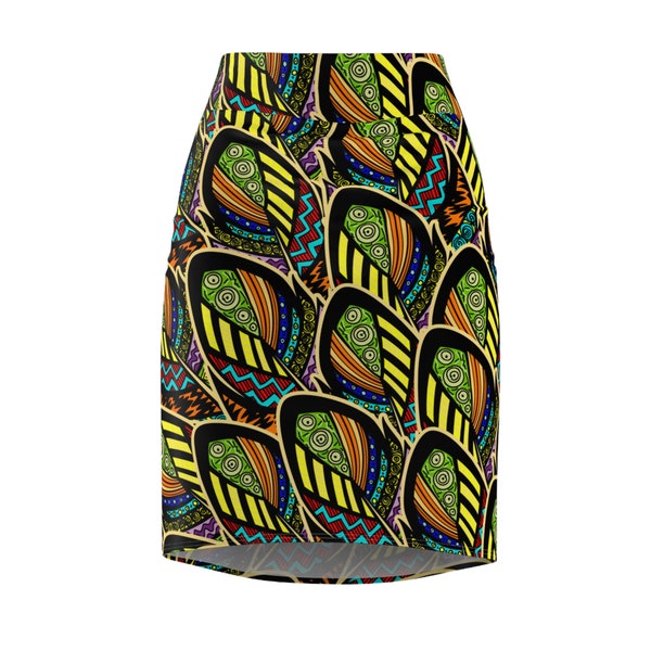 African Print Pencil Skirt