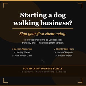 Beim Gassi gehen der Hund Business-Bundle | 11 Professionelle Formen (Digitaler Download)