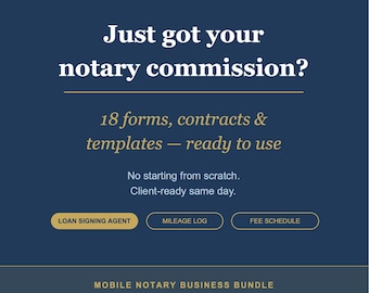 Mobile Notary Business Bundle (18 Forms )