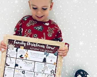 personalized family advent calendar, Christmas calendar activities, family Christmas time