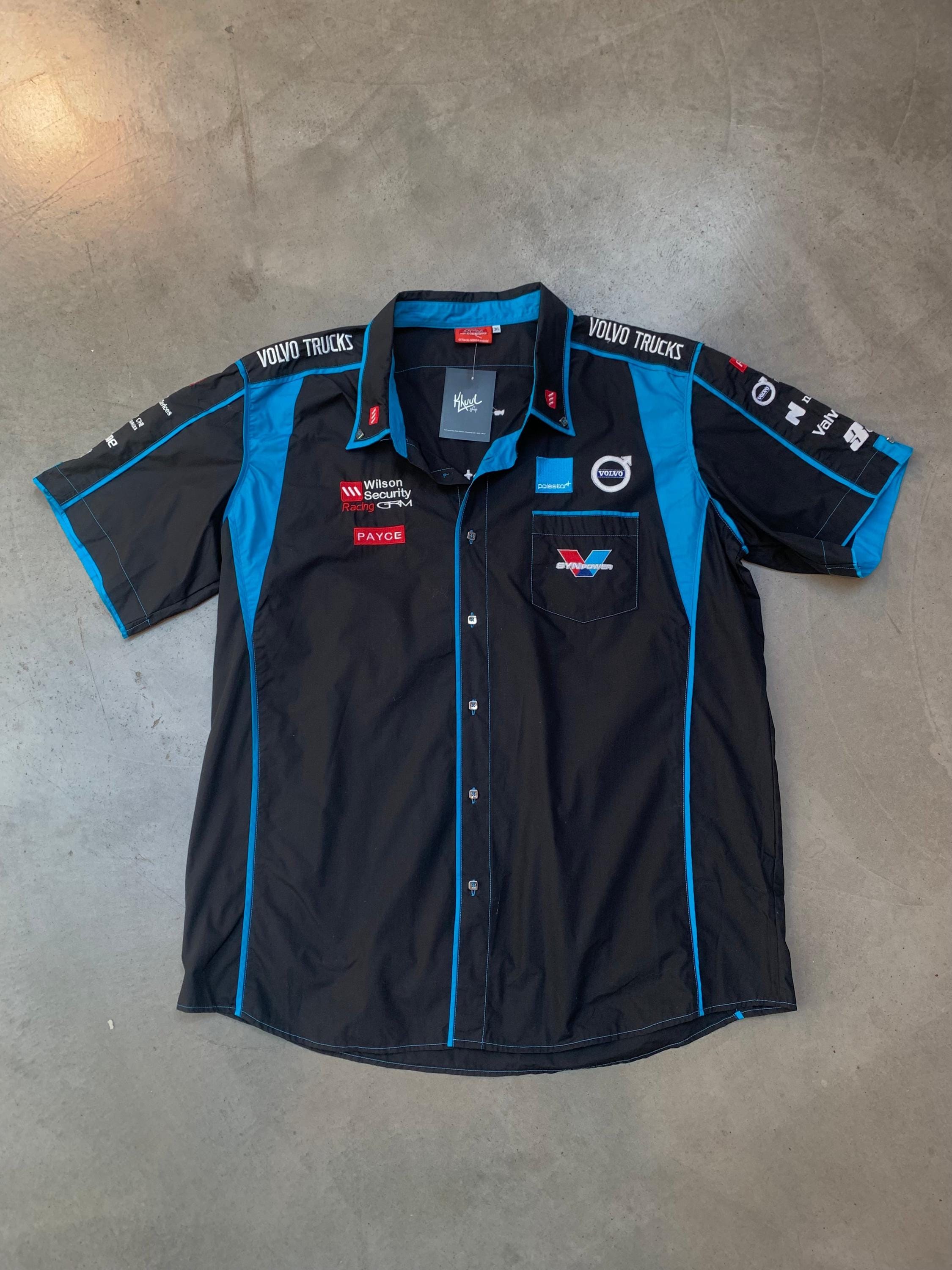 Volvo Racing Shirt 3XL Black Blue Motorsport Button Down with Embroidered  Logos, Official GRM Gear for Men