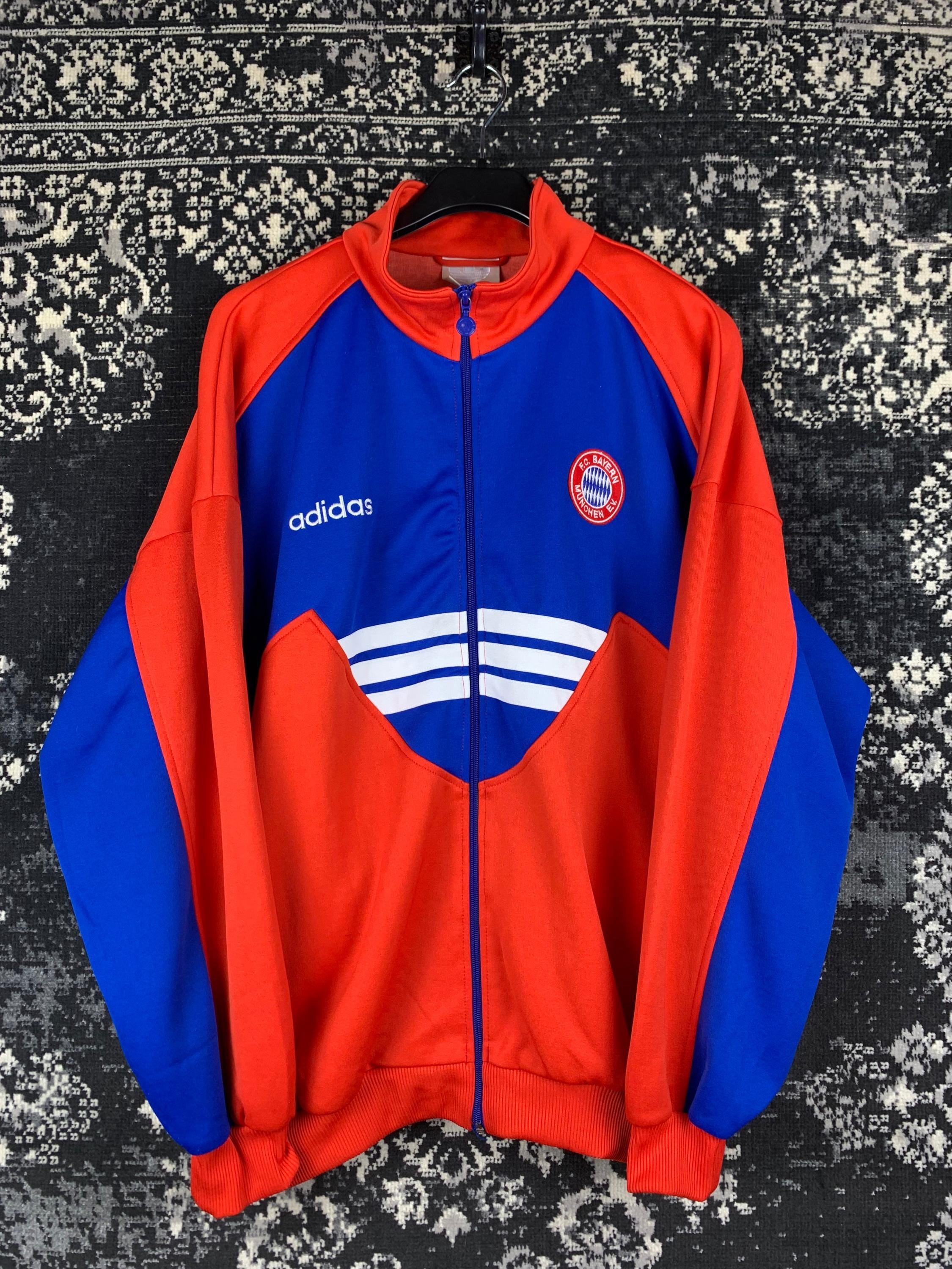 Men's Vintage Adidas FC Bayern Munich Zip-up Track Jacket - Red