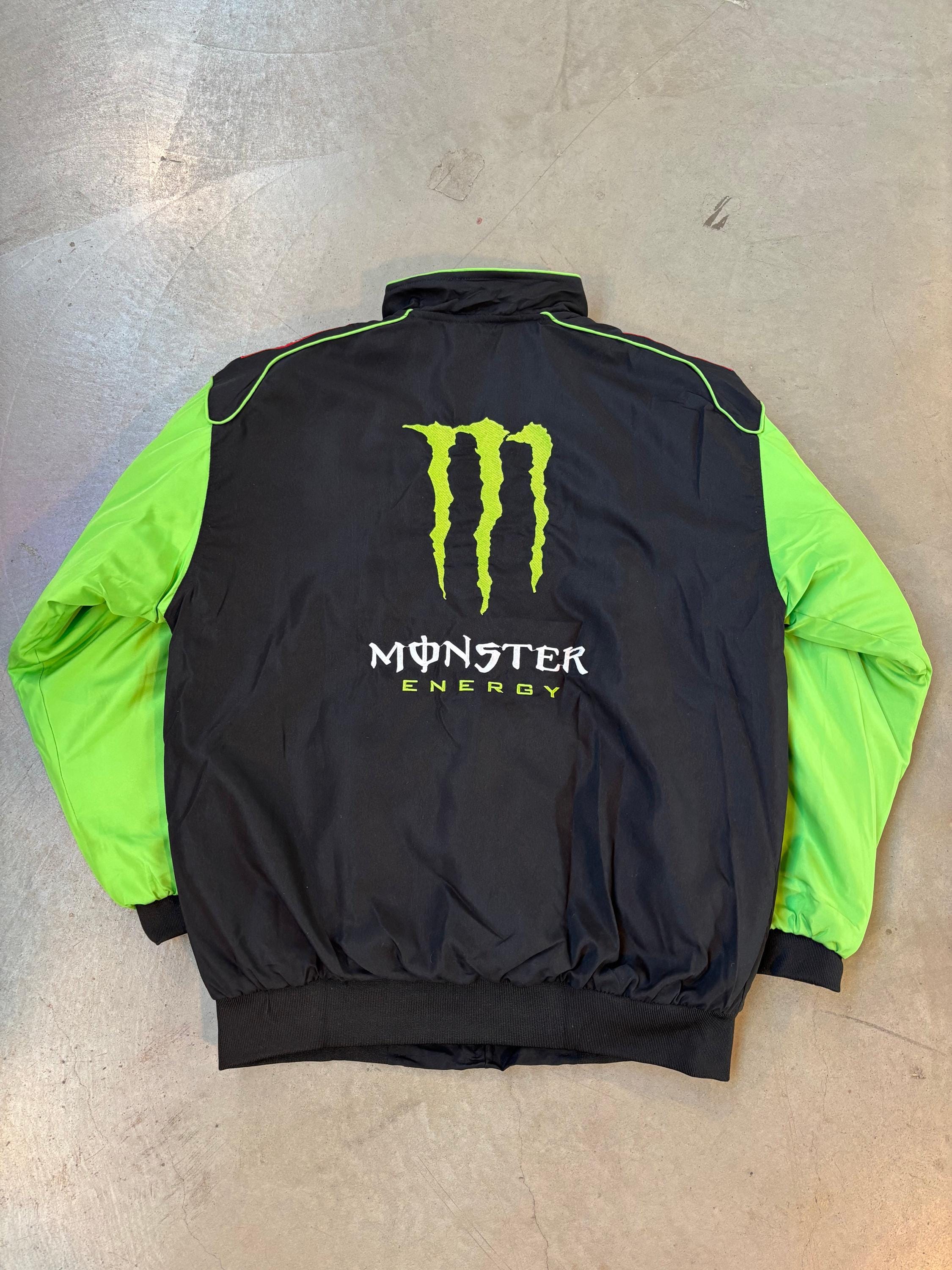 Kawasaki Monster Energy Unisex L Racing Jacket - Black Green