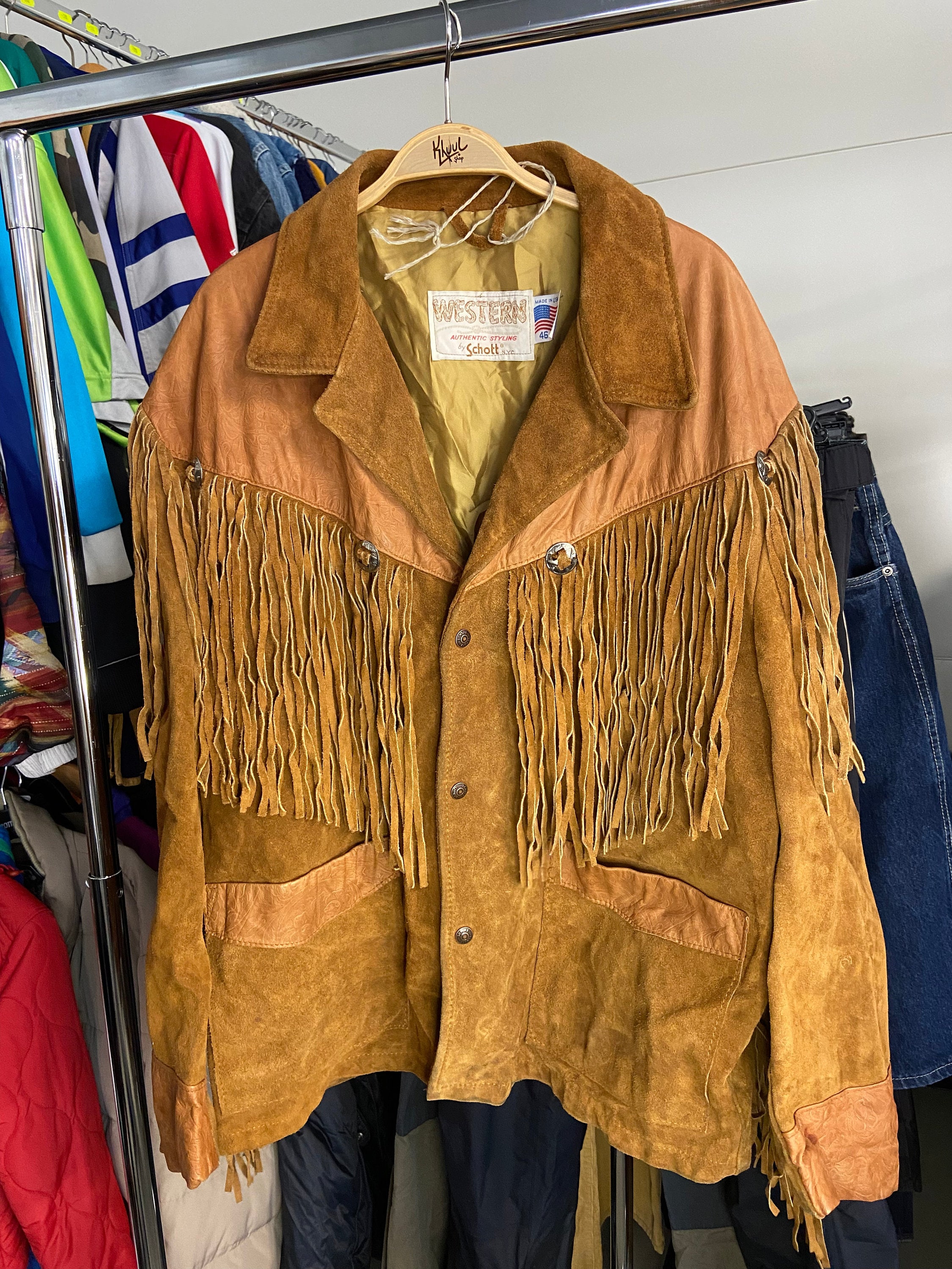 Schott western fringe jacket sale