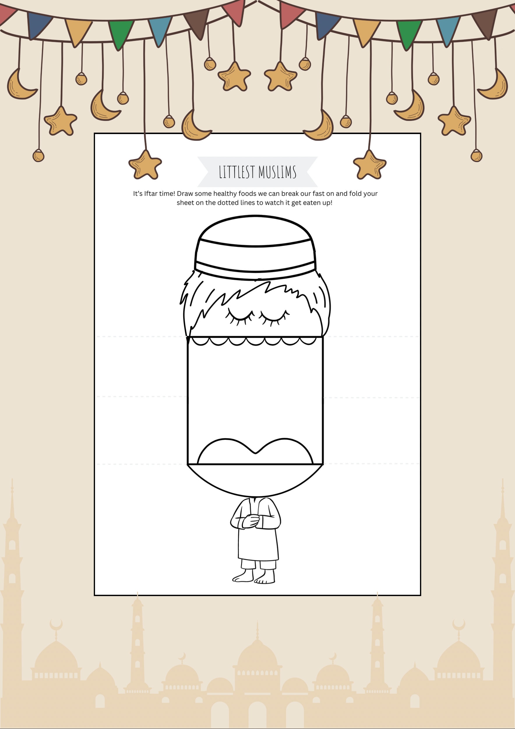 Ramadan Themed Printable Activity - BOY Healthy Iftar, Ramadan ...
