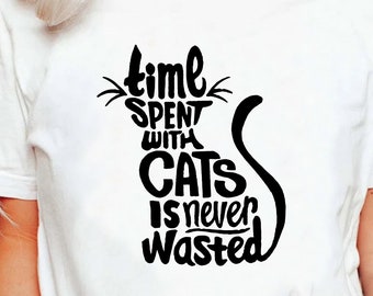 Trendy Cool Cat Kitten T Shirt, Shirt for Cat Animal Lover, Cat Owner Mama Shirt, Pet Purr Fur Cat Mama Shirt, Gift for Cat Dad Mom Tee Gift
