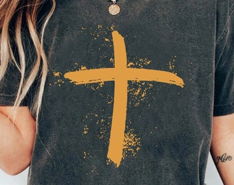 Faith Cross T-Shirt, Christian T-Shirt, Faith T-Shirt, Religious TShirt, Jesus God Shirt, Inspirational Blessed Gift Tee, Gift for Christian