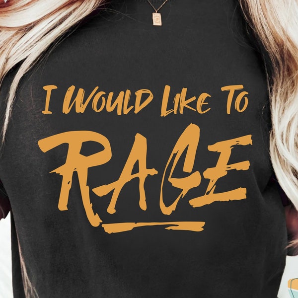 I Would Like To Rage DnD Shirt, Barbarian D&D Dungeons And Dragons Class T Shirt, Funny DnD Gift For Him or Her Tee, Barbarian Cool Shirt
