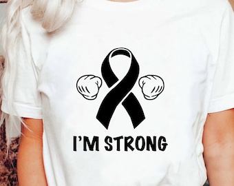 Kanker ik ben sterk, ik heb gewonnen T-shirt, Cancer Fighting Survivor T-shirt, Breast Cancer Awareness Cancer Support Stronger than Cancer Warrior-shirt