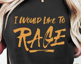 I Would Like To Rage DnD Shirt, Barbarian D&D Dungeons And Dragons Class T Shirt, Funny DnD Gift For Him or Her Tee, Barbarian Cool Shirt