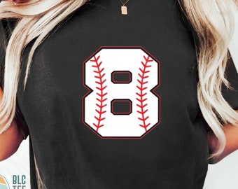 Custom Baseball Numbers Shirt, Personalized Baseball Custom Birthday Gift TShirt, Baseball Mom Shirt, Custom Baseball Shirt for Women Tee