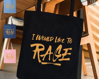 I Would Like To Rage DnD Tote Bag, Barbarian D&D Dungeons And Dragons Class Shoulder Bag, Funny Cool DnD Barbarian Gift, School Shopping Bag